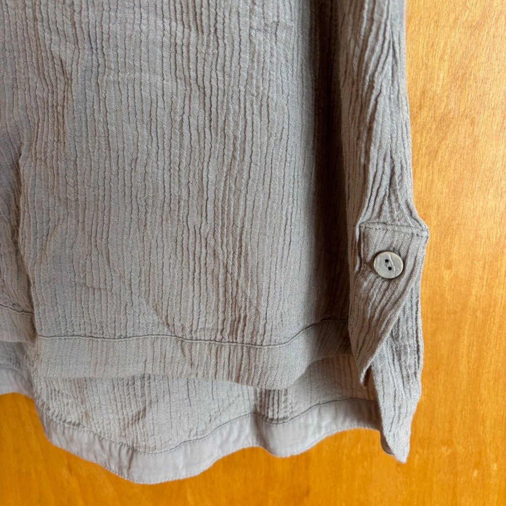 Soft Surroundings Womens Tank Top M Taupe Sleeveless Textured Layering Casual - Picture 4 of 7